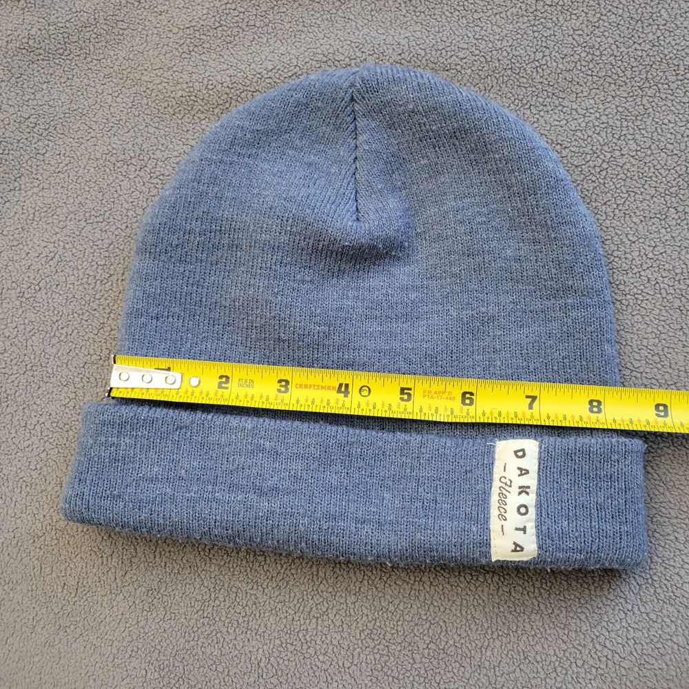 DAKOTA FLEECE Beanie Hat Cap Mens One Size Blue Workwear Logo Warm - Picture 7 of 8